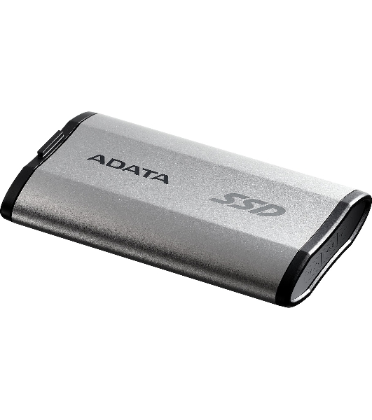 Внешний SSD ADATA SD810, 1TB, USB 3.2 Gen 2x2 Type-C, R/W 2000/2000, серебристый