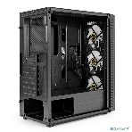 Компьютерный корпус Miditower ExeGate EVO-5001A-700NPX (ATX, БП 700NPX с вент. 12 см, 2хUSB+1хUSB 3.0+HD Audio, черный, 3 вент.12см с RGb подсветкой, боковая панель - закаленное стекло), фото16
