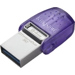 Флешка USB Kingston DataTraveler microDuo 3C (DTDUO3CG3/64Gb), 64Gb, USB 3.2 Gen 1/Type-C, R/W 200/15, фиолетовый, фото 1