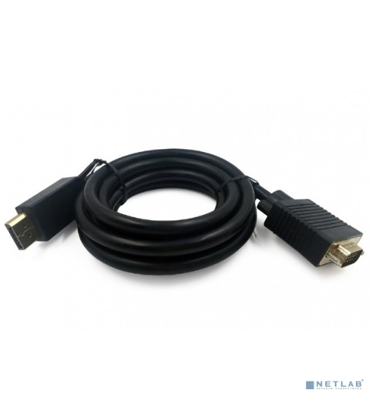 Кабель DisplayPort->VGA Cablexpert CCP-DPM-VGAM-6, 1,8м, 20M/15M, черный, экран, пакет