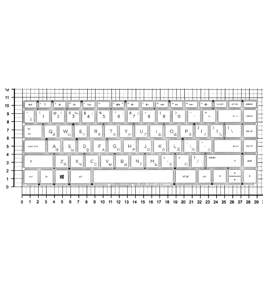 Клавиатура для ноутбука HP 14-bp000 белая