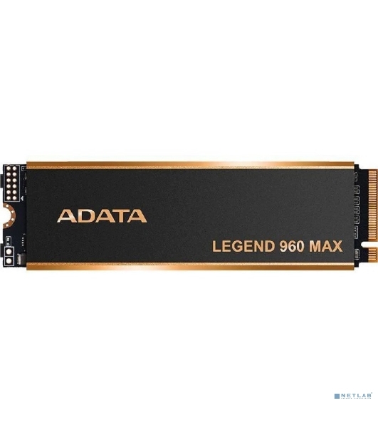 Накопитель SSD ADATA LEGEND 960 MAX, 4Tb, M.2 2280, PCIe 4.0 x4, NVMe, R/W 7400/6800, с радиатором