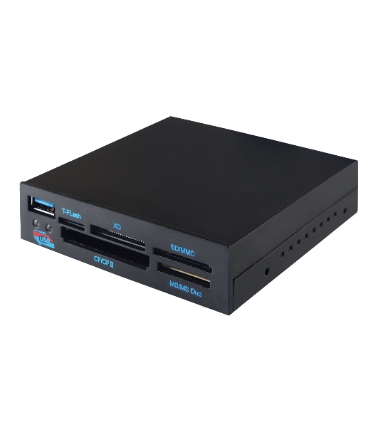 Кард-ридер Gembird FDI2-ALLIN1-03-B/черный/TF/SD/MS/CF/XD SDHC/USB 3.0/пластик