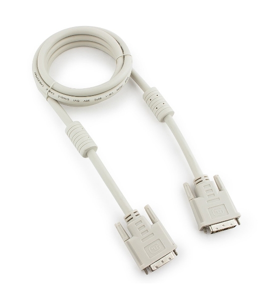 Кабель DVI-D dual link Gembird/Cablexpert CC-DVI2-6C, 25M/25M, 1.8м, экран, феррит.кольца, пакет