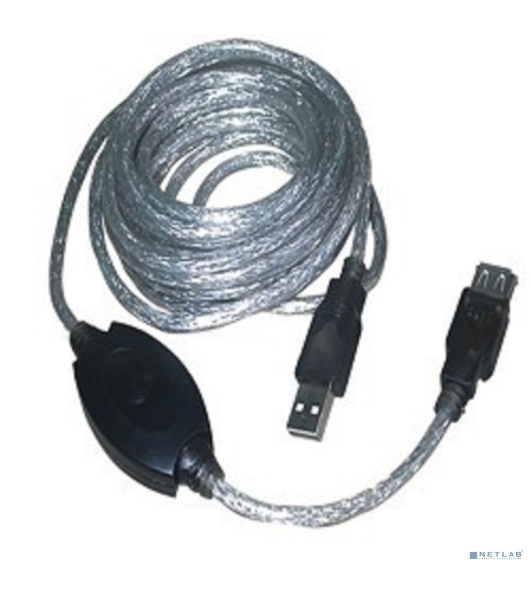 Кабель VCOM VUS7049-10M USB2.0-repeater, удлинительный активный Am-->Af 10м