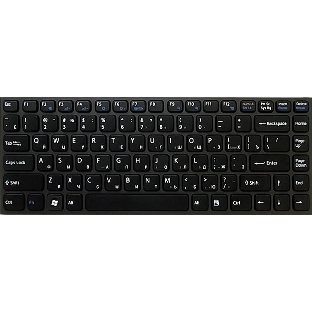 Клавиатура для ноутбука Sony Vaio VPC-Y черная с черной рамкой