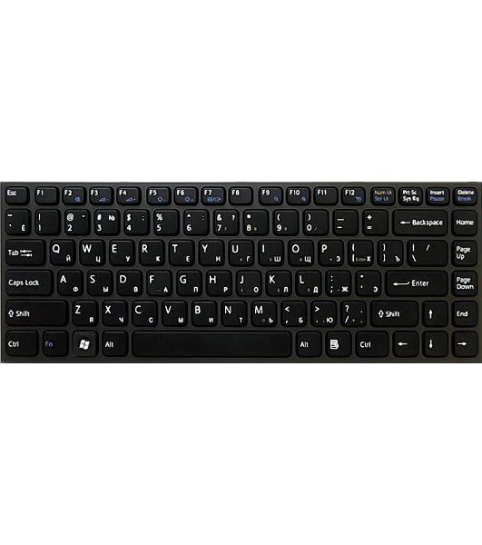 Клавиатура для ноутбука Sony Vaio VPC-Y черная с черной рамкой