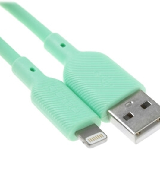 Кабель Qumo, MFI С91, USB-Apple 8 pin, 1м, 5-9В, до 2А, 18Вт, опл.нейлоновая леска, кон. металл серебро, белая оплетка