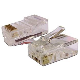 Коннектор LANMASTER RJ45 UTP 8P8C, универсальный, cat.6, 100 шт.