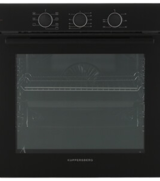 Духовой шкаф Kuppersberg HO 603 Black Glass, High-Tech, 78 л, поворотное управление, таймер, 6 режимов, макс. температура 310 градусов, энергоэффективность А, цвет черный, цвет фурнитуры черный