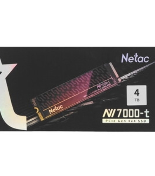 Накопитель SSD Netac NV7000-T, 4Tb, M.2 2280, PCIe 4.0 x4, NVMe, R/W 7300/6700, с радиатором