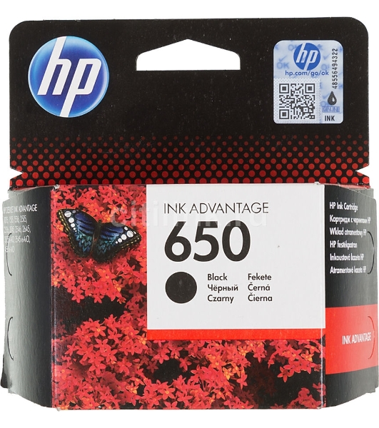 Картридж струйный HP 650 CZ101AE черный для HP DJ IA 2515
