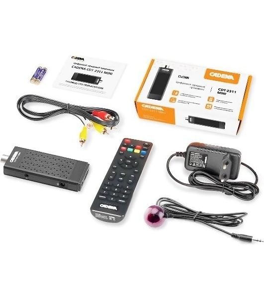 Приставка для цифрового ТВ Cadena CDT-2311 MINI черный, DVB-T2, DVB-T, HDMI, USB 2.0