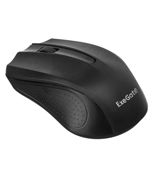 Мышь беспроводная ExeGate Professional Standard SR-9023 черный, 1200 dpi, радиоканал, USB, кнопки - 3