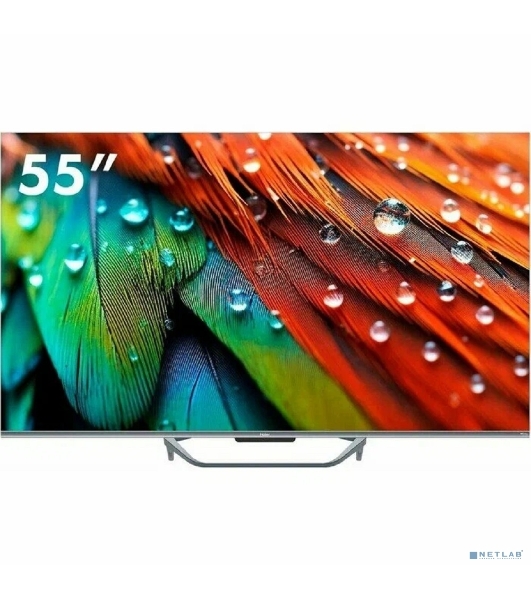 Телевизор Haier 55' DH1VMZD01RU серый QLED 4K UHD 60Hz Smart TV Android TV 2GB/16GB