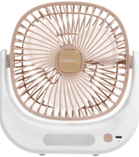 Вентилятор Centek CT-5041 бежевый, настольный, 5 Вт, 3 скорости, 10 см