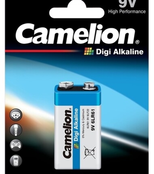 Элемент питания Camelion (1655) 6LR61 PLUS ALKALINE BL-1 (6LR61-BP1 9В)