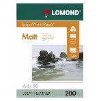 Фотобумага Lomond 0102033 A4/200г/м2/50л./белый матовое/матовое для струйной печати, фото 1
