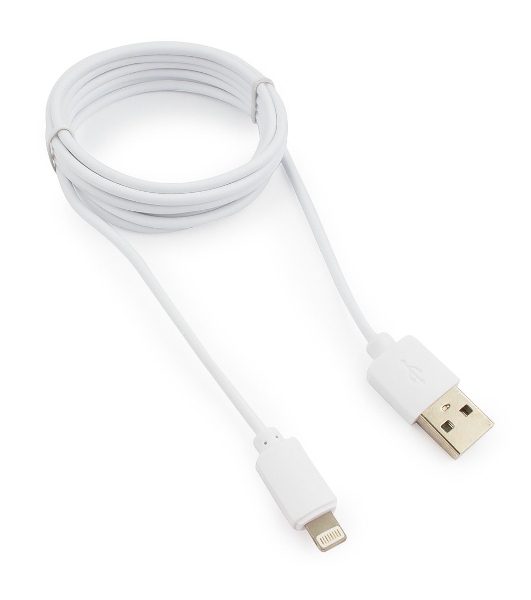 Кабель USB Гарнизон GCC-USB2-AP2-6-W AM/Lightning, для iPhone5/6/7, IPod, IPad, 1.8м, белый, пакет