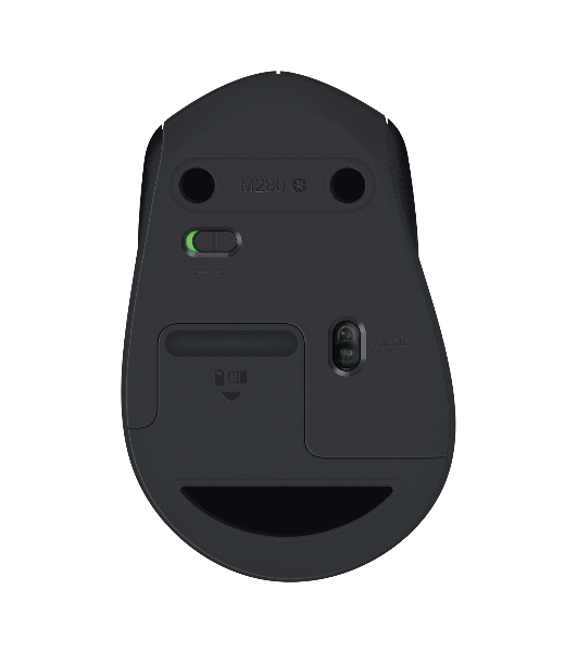 Мышь беспроводная Logitech M280 черный, 1000 dpi, радиоканал, USB, кнопки - 3