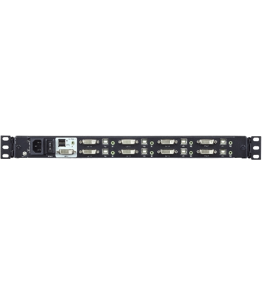 Квм переключатель ATEN Single Rail 8-Port DVI FHD LCD KVM Switch