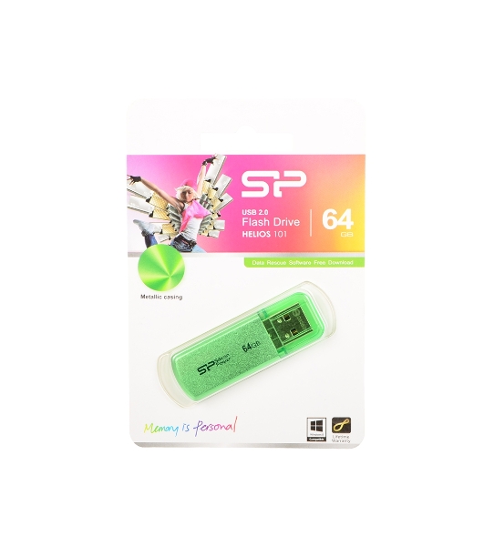 Флешка USB 64Gb Helios 101 SP064GbUF2101V1N USB 2.0 зеленый