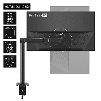 Настольное крепление ExeGate EDM1-3210-02 (кронштейн для одного монитора 15'-32', VESA 75х75, 100х100 мм, макс. нагрузка 10 кг; наклон -90°/+90°, поворот -90°/+90°, вращение: 360°, 2 способа крепления: сквозное и струбцина, черный), фото4