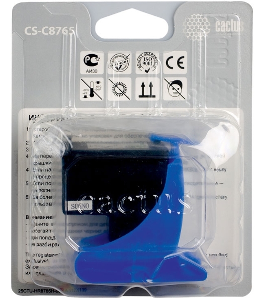 Картридж струйный Cactus CS-C8765 №131 черный (20 мл) для HP DJ 5743/5943/6543/6623/6843/6943/6983/9803/7213/7313/7413/K7103/PS 2573/2613/2713/8053/8153/8453/8753/D5063/Pro B8353