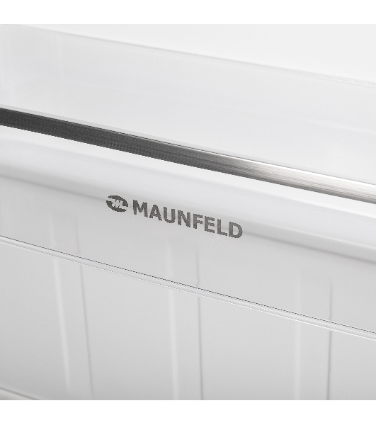 Холодильник Maunfeld MFF144SFW белый глянц. двухкамерный 154/52л морозилка снизу, ручная разморозка