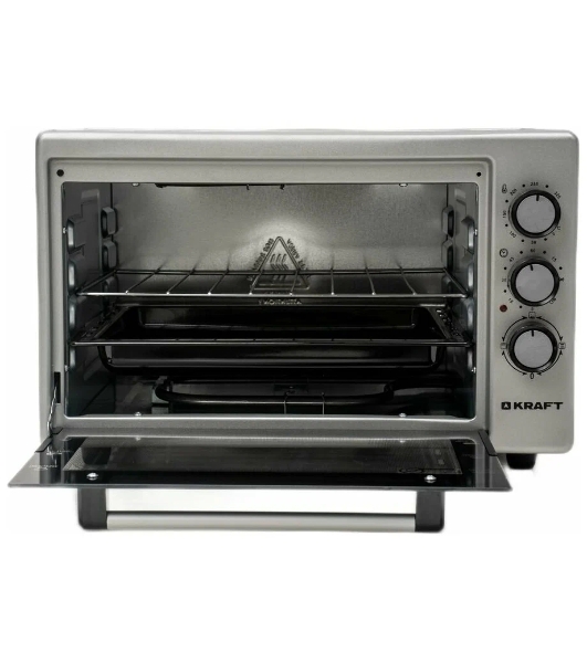 Мини-печь Kraft KF-MO 3200 GR (1 протвень+1 решетка)