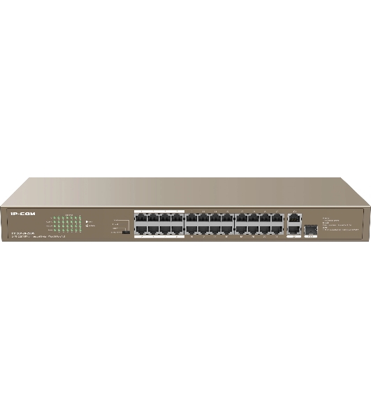 Коммутатор IP-COM F1126P-24-250W PoE неуправляемый 26-Ports 10/100 Mbps Base-TX + 1-Port 1000 Base-X SFP/24-Ports PoE (PoE бюджет 230W)