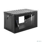 Шкаф коммутационный ЦМО (ШРН-6.350-9005) настенный 6U 600x350 мм пер. дв. стекл 200 кг черный 300 мм 180 град., фото7
