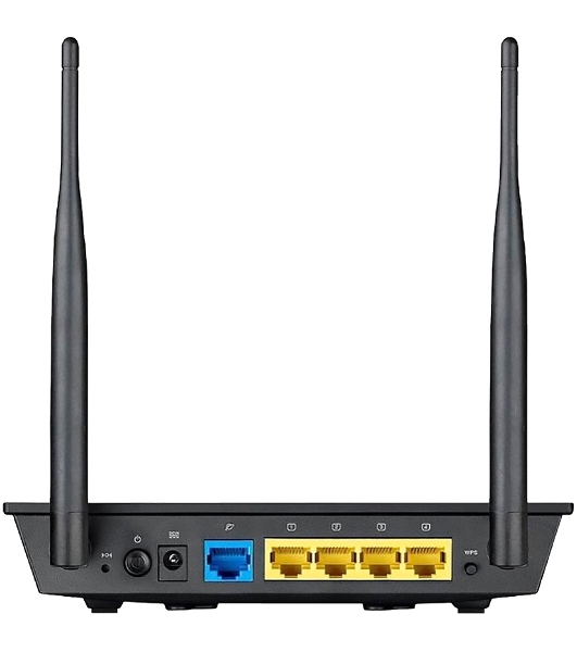 Сетевое оборудование ASUS RT-N12 E WiFi Router (RTL) 802.11b/g/n, 4UTP 10/100 Mbps, 1WAN, 300Mbps, 2x2dBi