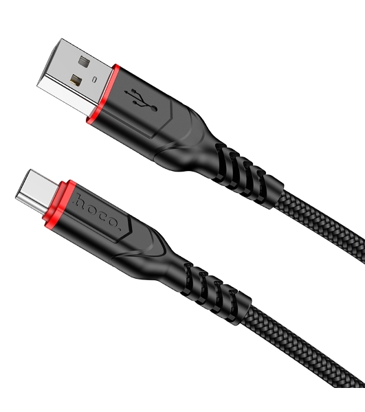 Кабель USB2.0 Hoco AM/Type-C, 3А, X59, 2м, черный, коробка