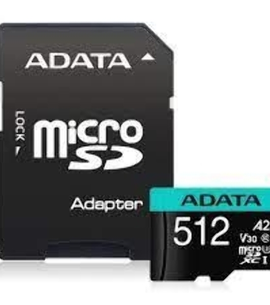 Флеш карта MICRO SDXC 512Gb W/AD. AUSDX512GUI3V30SA2-RA1 ADATA