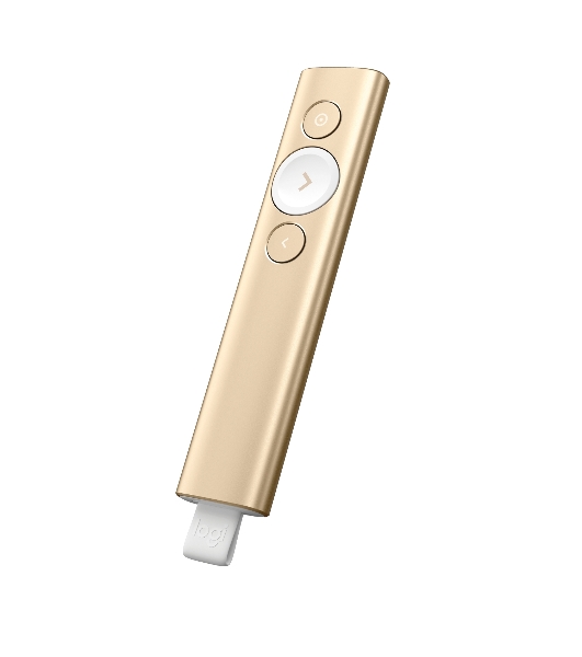 Презентер беспроводной Logitech Spotlight золотистый, радиоканал, USB, кнопки - 3