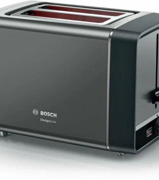Тостер Bosch TAT5P425 нержавеющая сталь, 970 Вт, 2 слота