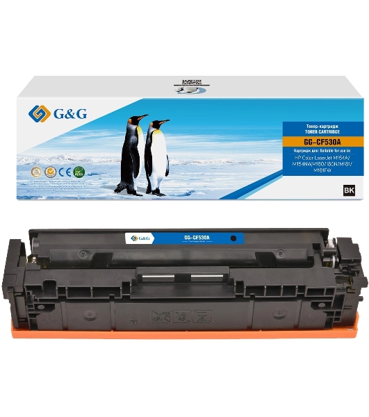 Картридж G&G аналог HP CF530A/205A черный 1.1k с чипом