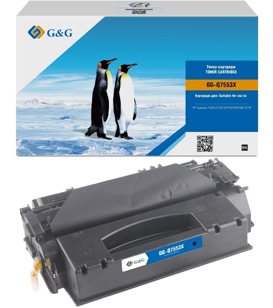 Картридж лазерный G&G GG-Q7553X черный (7000стр.) для HP LJ P2010/P2014/P2015/M2727nf MFP