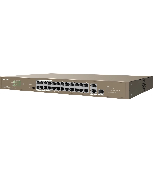 Коммутатор IP-COM F1126P-24-250W PoE неуправляемый 26-Ports 10/100 Mbps Base-TX + 1-Port 1000 Base-X SFP/24-Ports PoE (PoE бюджет 230W)