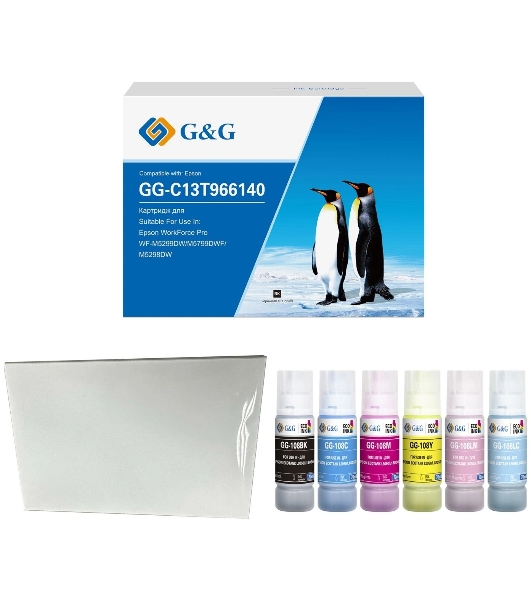 Чернила G&G GG-108-260g-4X6-20 набор 6x70мл для Epson Ecotank L8050/L18050