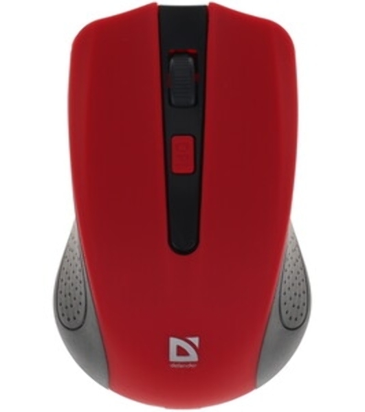 Мышь беспроводная Defender Accura MM-935 красный, 1600 dpi, радиоканал, USB, кнопки - 4