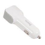 Автомобильное зарядное устройство HOCO z23 grand style dual-port car charger set with lightning cable, белый, фото4