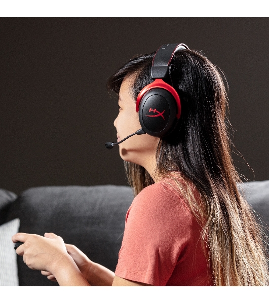 Гарнитура HyperX Cloud II красный, проводная, совместимость с консолями