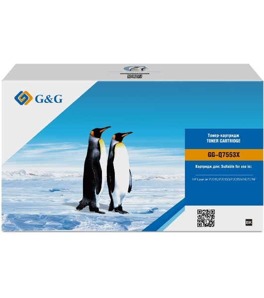 Картридж лазерный G&G GG-Q7553X черный (7000стр.) для HP LJ P2010/P2014/P2015/M2727nf MFP