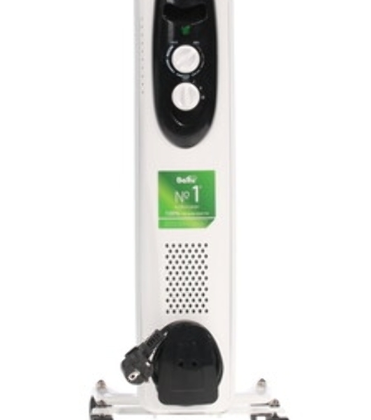 Обогреватель масляный Ballu Classic BOH/CL-05WRN (5 секций), белый, 1000 Вт, 15 м2, термостат