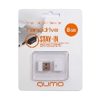 Флешка USB 2.0 QUMO 8Gb, NANO QM8GUD-NANO-W белый, фото 1