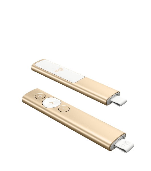 Презентер беспроводной Logitech Spotlight золотистый, радиоканал, USB, кнопки - 3