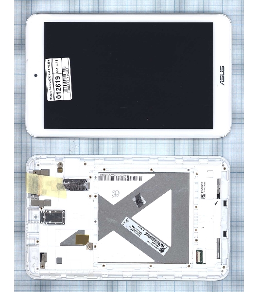 Модуль (матрица + тачскрин) для Asus MeMO Pad 8 (ME180A) белый с рамкой