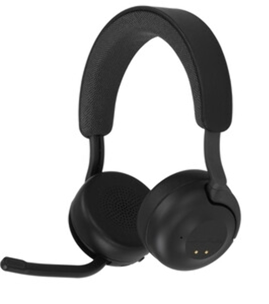 Гарнитура JLab Epic Work ANC Wireless Duo with Stand чёрный, беспроводная, Bluetooth/радиоканал/USB-C, ANC (шумоподавление), до 9 м, в комплекте подставка